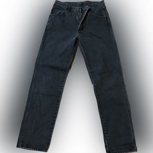 Vintage Black Lightly Faded Straight Fit Rustler Jeans 30x32